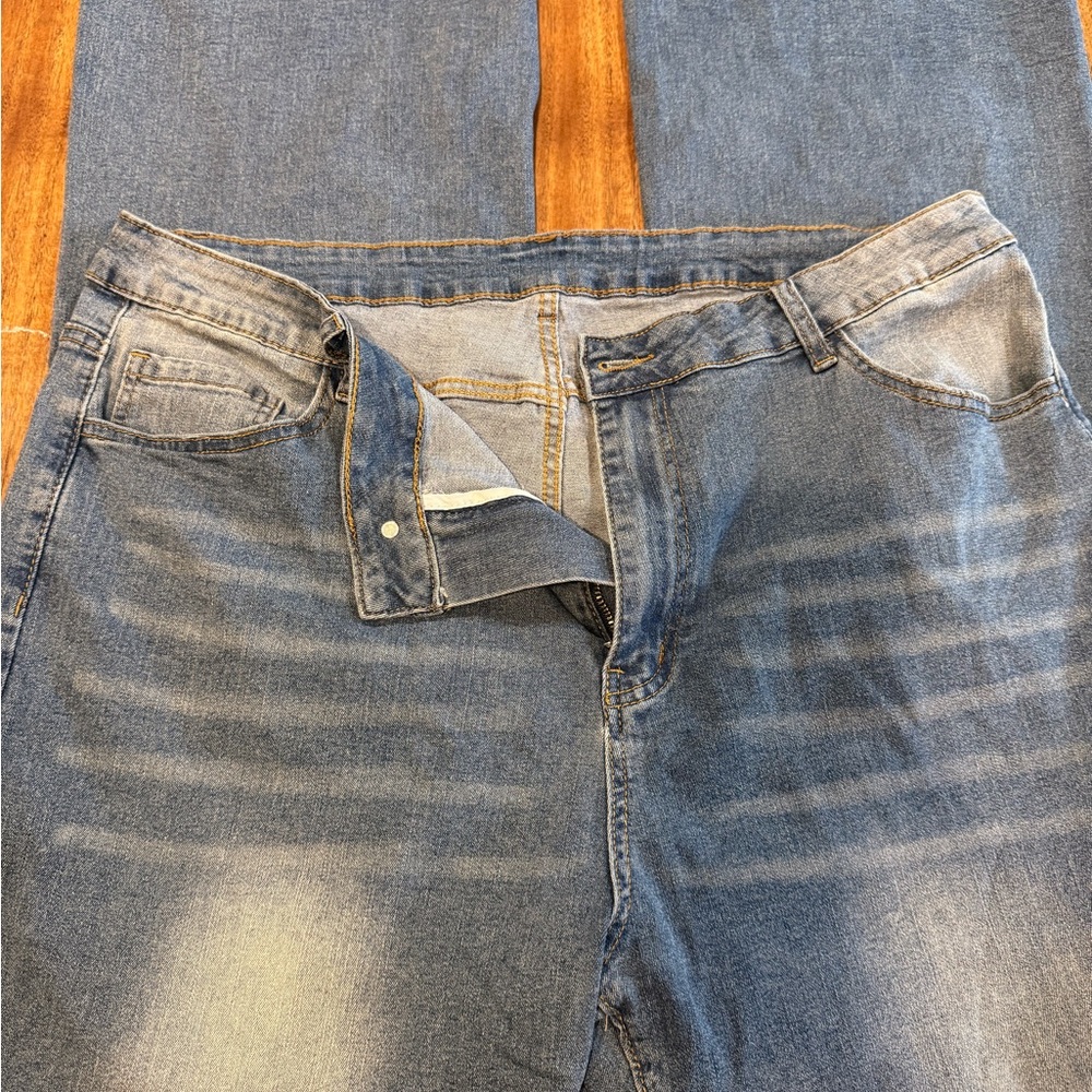 SHEIN Relaxed Fit Blue Jeans 4XL